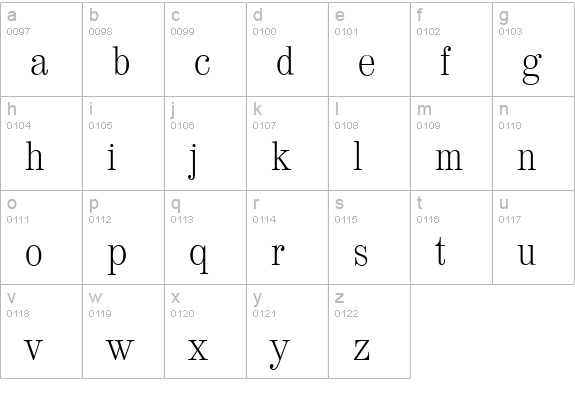 ValenciaSerial-Xlight-Regular lowercase a-z preview