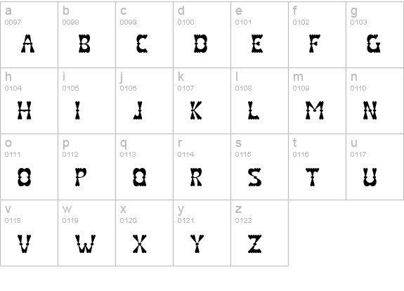 Valenteena lowercase a-z preview