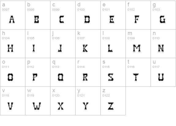ValentinaContour lowercase a-z preview
