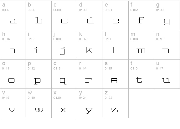 Valgal lowercase a-z preview