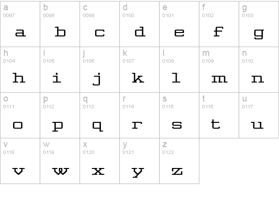 Valgal Bold lowercase a-z preview