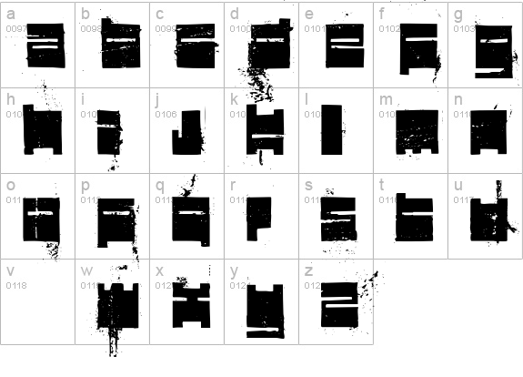 Valimo RMX lowercase a-z preview