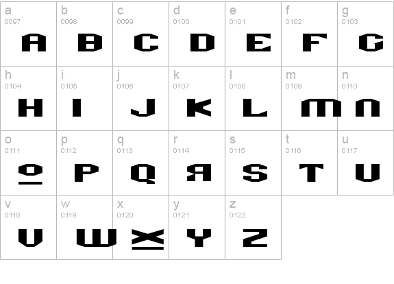 Valkyro lowercase a-z preview