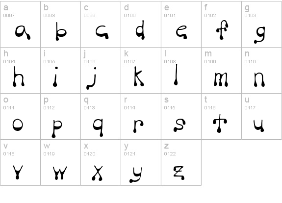 Vampire lowercase a-z preview