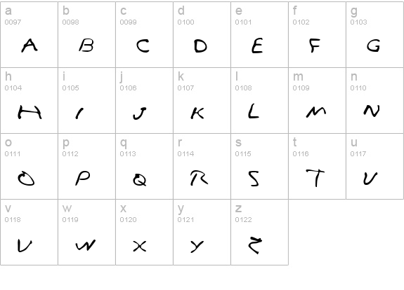 Vampire Games lowercase a-z preview