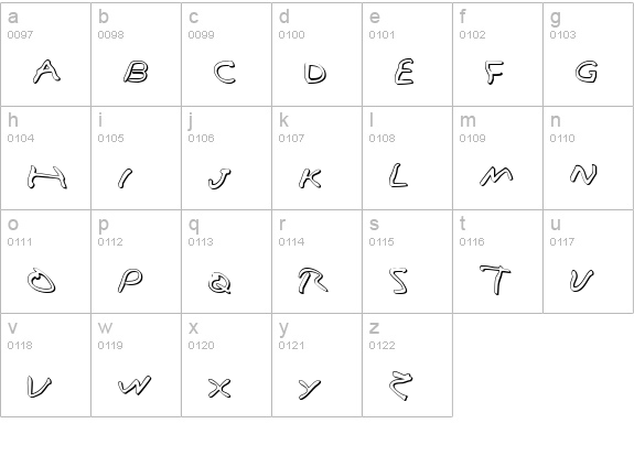 Vampire Games 3D lowercase a-z preview