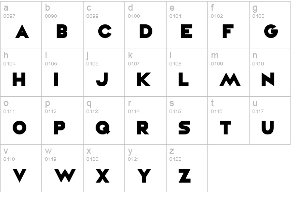 Vampire Raves
 lowercase a-z preview