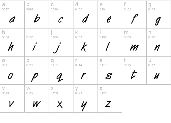 Van Dijk lowercase a-z preview