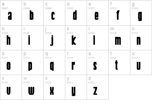 Vanilla Boys lowercase a-z preview