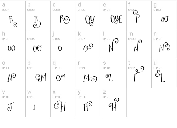 VanillaFrosting_Extras lowercase a-z preview