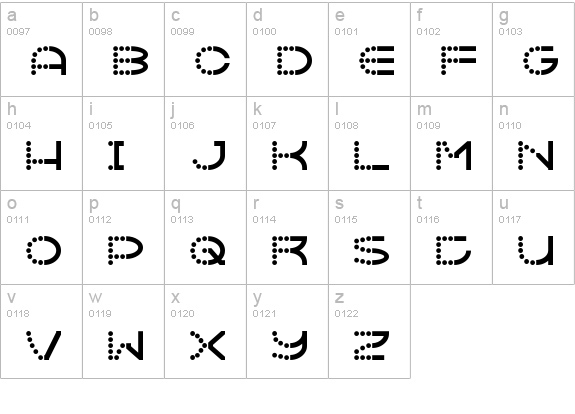 Vanish lowercase a-z preview