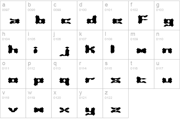 Vanished BRK lowercase a-z preview