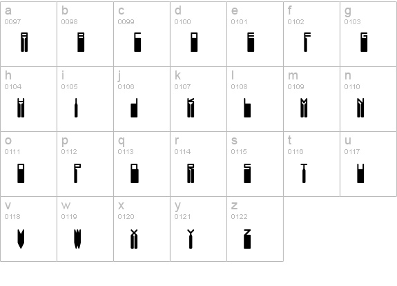 Vanishing Girl lowercase a-z preview
