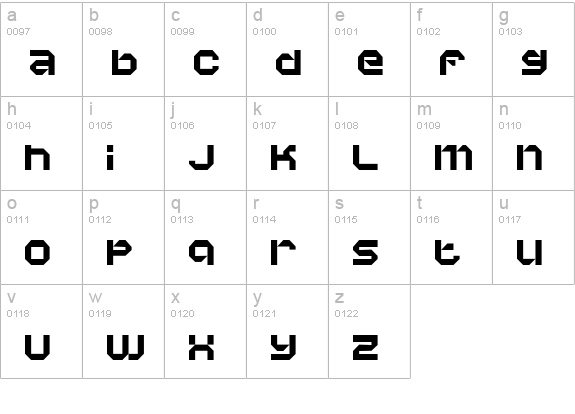 Vaporbyte lowercase a-z preview