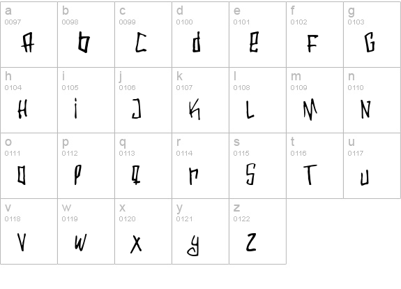 Varbee lowercase a-z preview