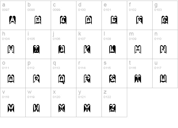 VDMassacre lowercase a-z preview