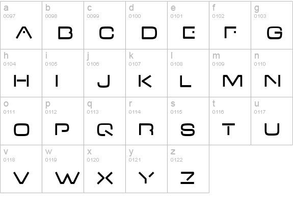 VDub lowercase a-z preview