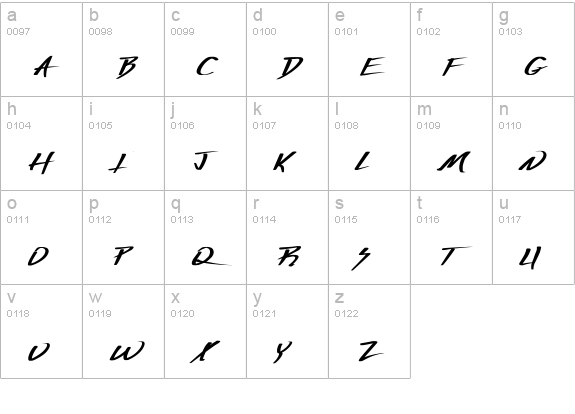 Vecker Wd Bold lowercase a-z preview