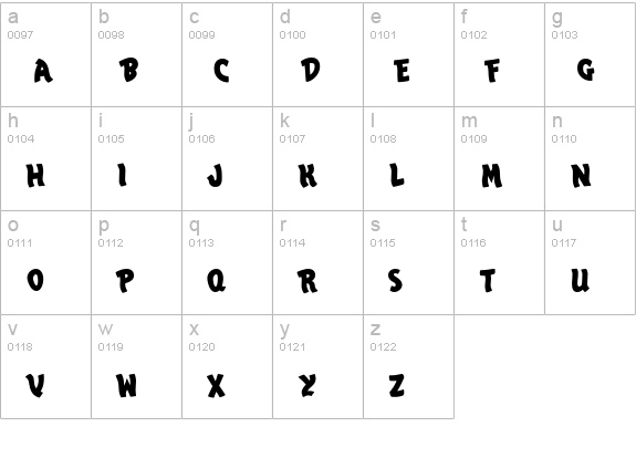 VegasCaravan lowercase a-z preview