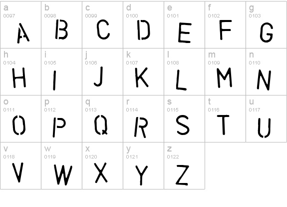 Vegetable lowercase a-z preview
