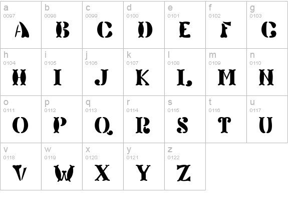 Veneto lowercase a-z preview