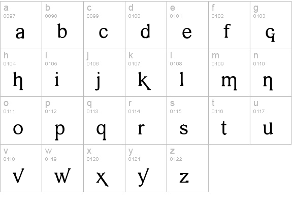vengeance lowercase a-z preview