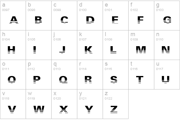 Ventilate AOE lowercase a-z preview