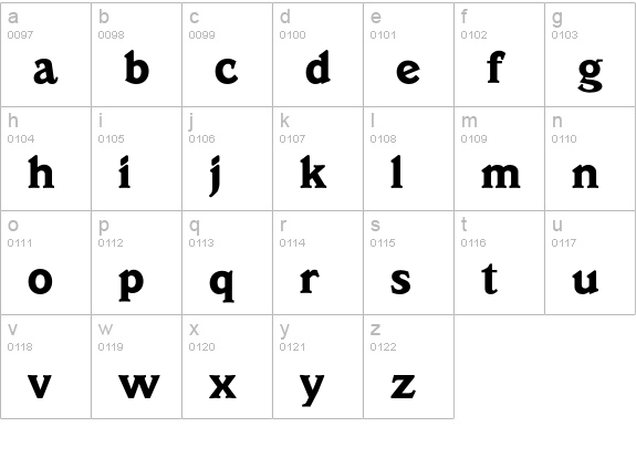 Veracruz-Bold lowercase a-z preview