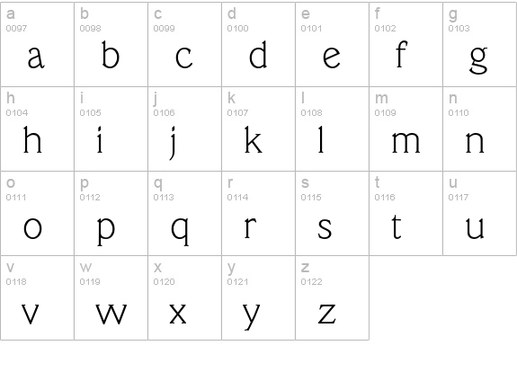 Veracruz-Xlight lowercase a-z preview