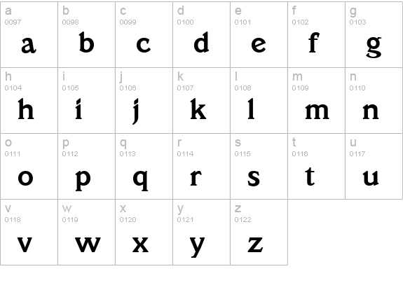 VeracruzSerial-Bold lowercase a-z preview