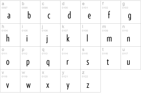 Verlag Compressed Book lowercase a-z preview
