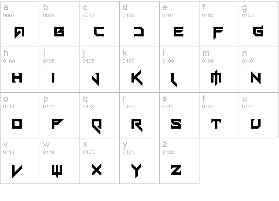 Vermin Vibes eX Regular lowercase a-z preview