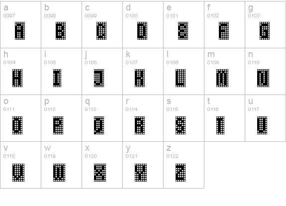 Versa lowercase a-z preview