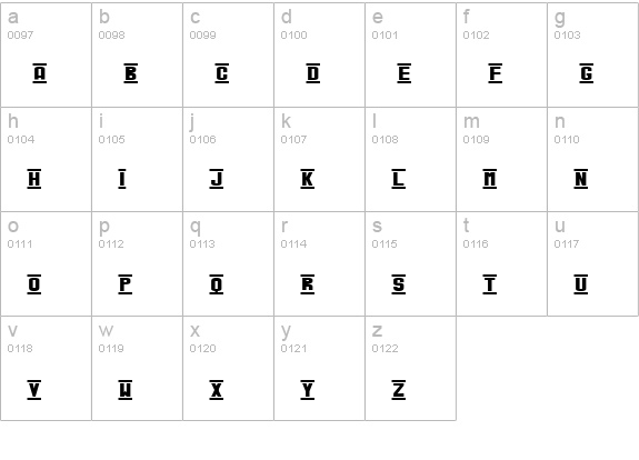Veruca Black lowercase a-z preview