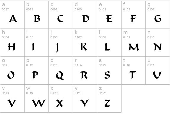 VI Bodacious H (Bum) Normal lowercase a-z preview
