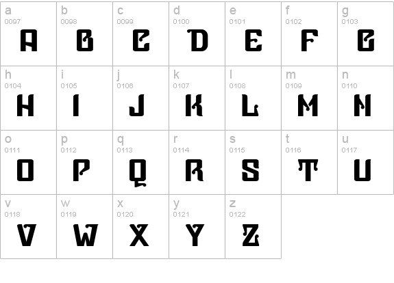 Vice Presidente lowercase a-z preview