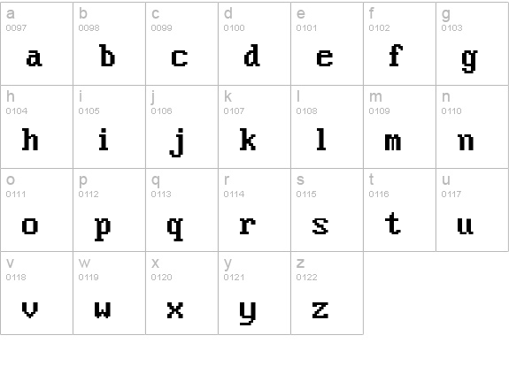 Video Regular lowercase a-z preview
