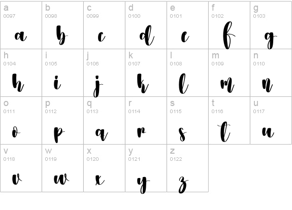 Videography lowercase a-z preview