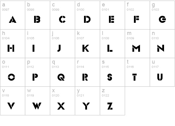 Videopac lowercase a-z preview
