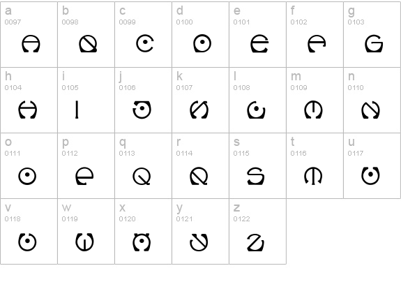 Vienna-Round lowercase a-z preview