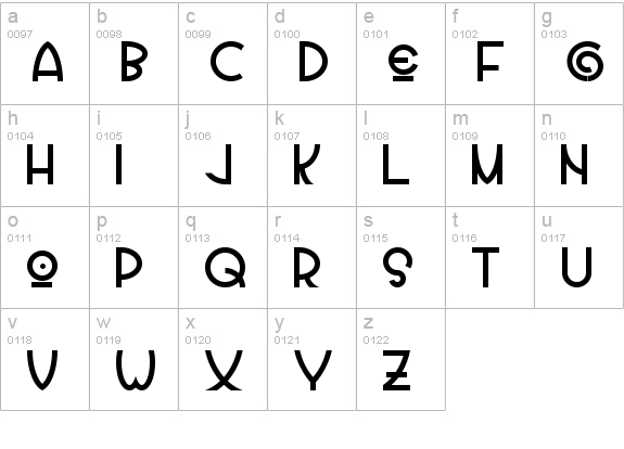 Vila Morena lowercase a-z preview