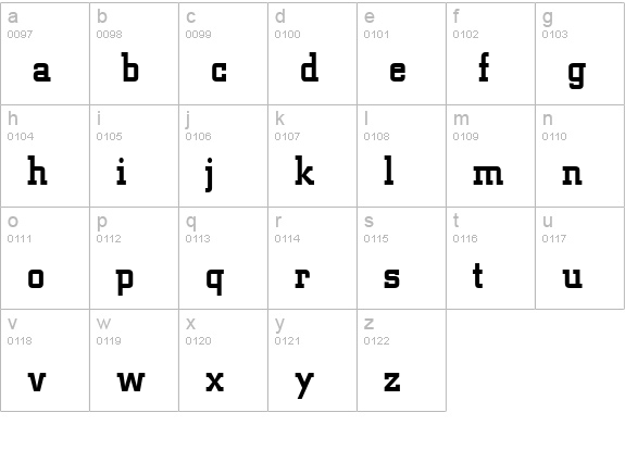 Village Square lowercase a-z preview