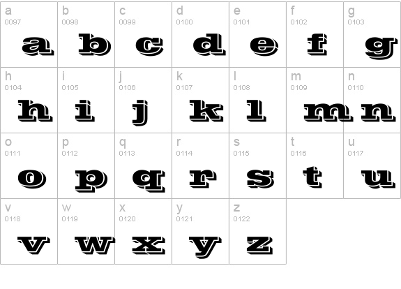 Vinera Wd lowercase a-z preview