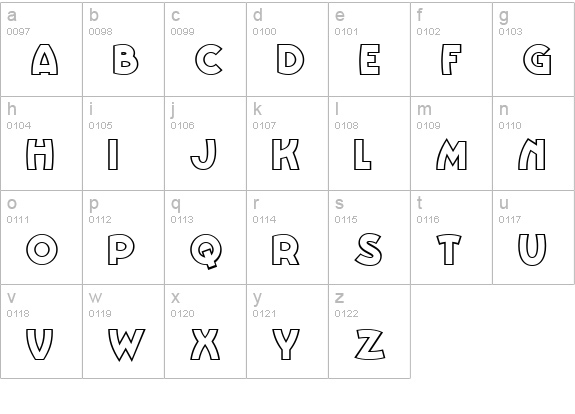 Vinnie BoomBah NF lowercase a-z preview