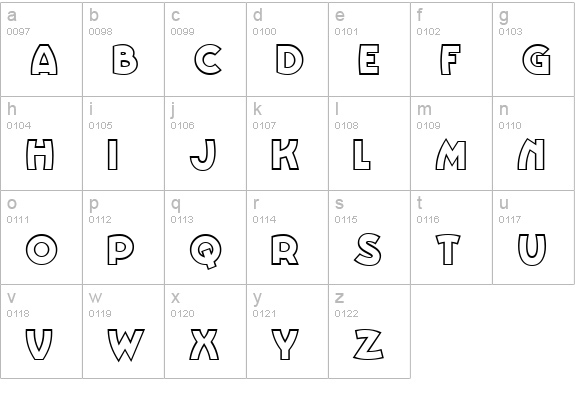 VinnieBoomBahNF lowercase a-z preview