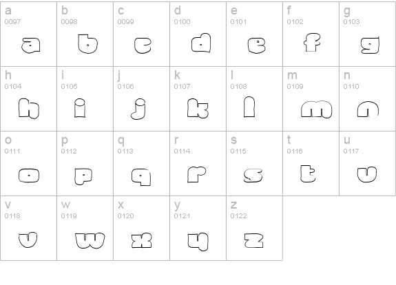 Vinsome lowercase a-z preview