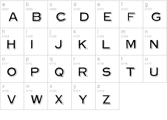 VinylCapsHeavy lowercase a-z preview