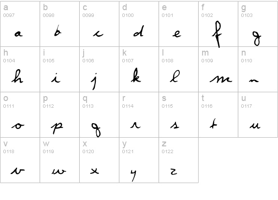 Violation lowercase a-z preview