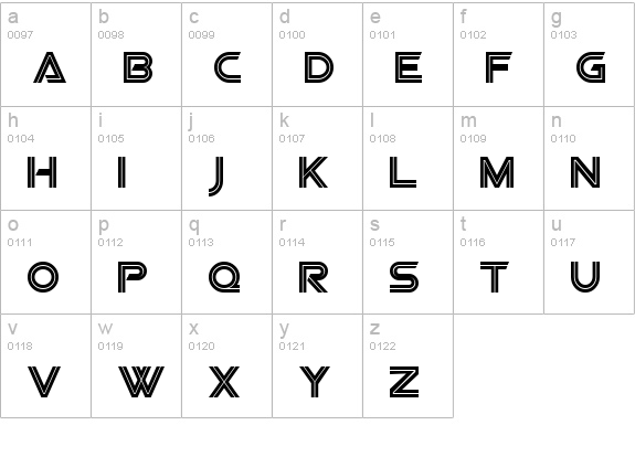 Viper Squadron lowercase a-z preview