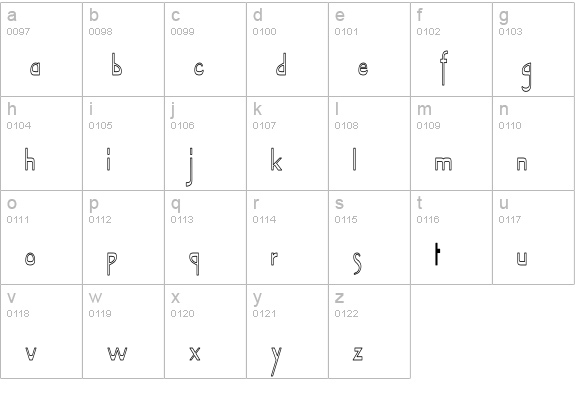 VireoFontHC lowercase a-z preview
